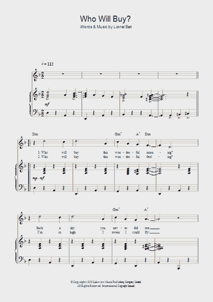 Who Will Buy Piano Sheet Music OnlinePianist