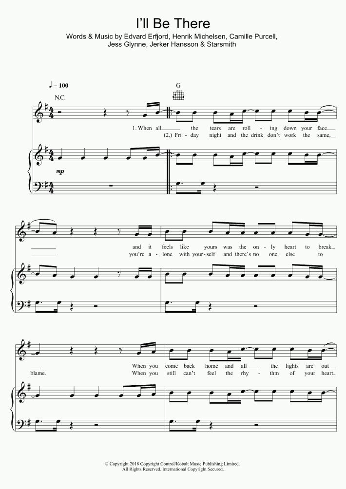 I'll Be There Piano Sheet Music OnlinePianist