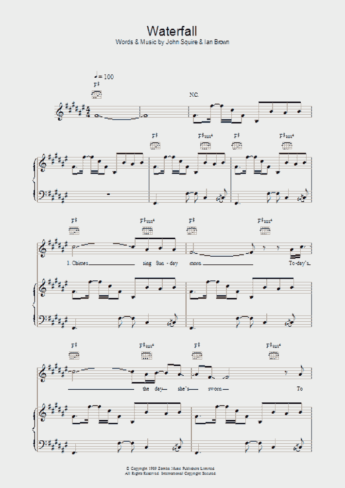 Waterfall Piano Sheet Music | OnlinePianist