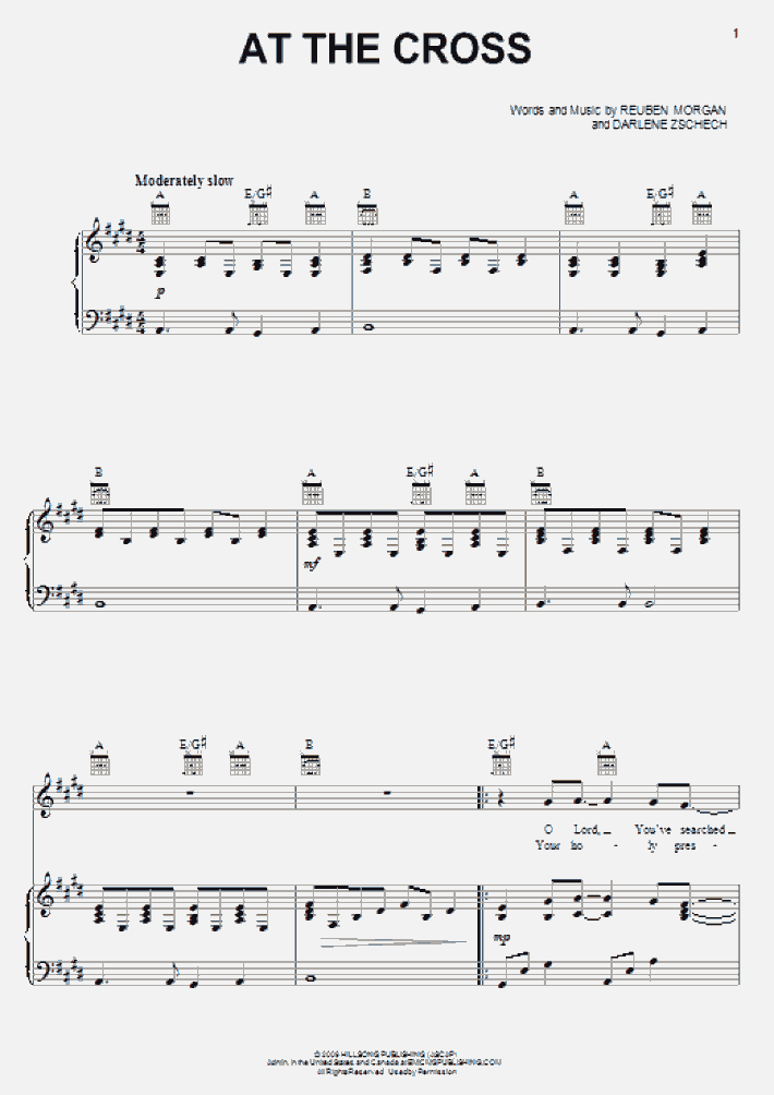 At The Cross Piano Sheet Music OnlinePianist