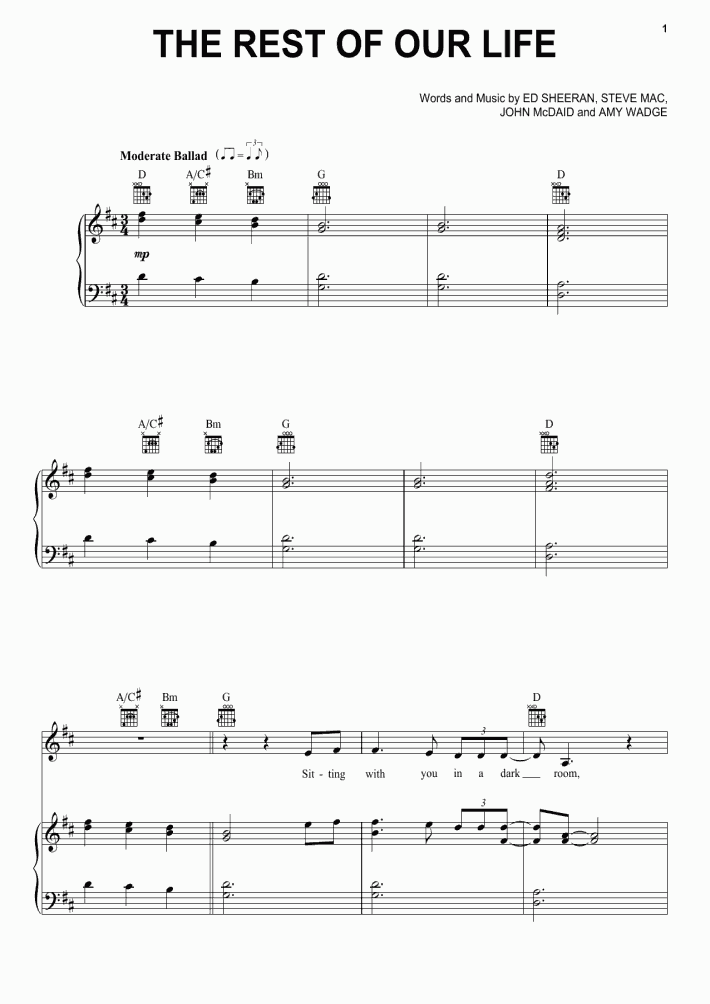 The Rest Of Our Life Piano Sheet Music OnlinePianist The Rest Of Our Life Piano Sheet Music OnlinePianist