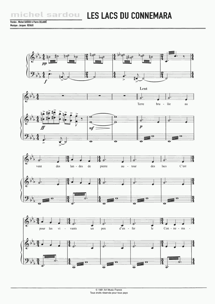 Les Lacs Du Connemara Piano Sheet Music OnlinePianist
