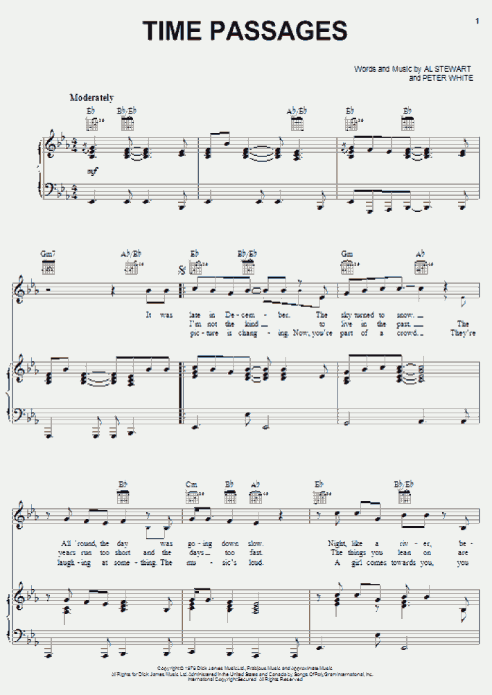 Time Passages Piano Sheet Music OnlinePianist