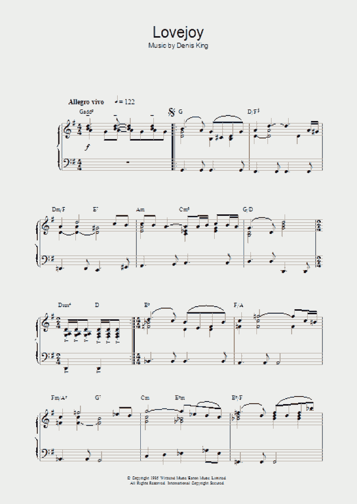 Lovejoy Piano Sheet Music OnlinePianist