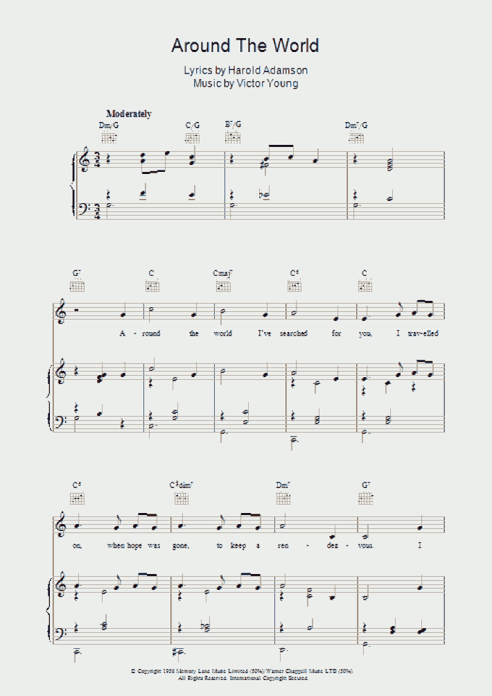 Around The World Piano Sheet Music OnlinePianist