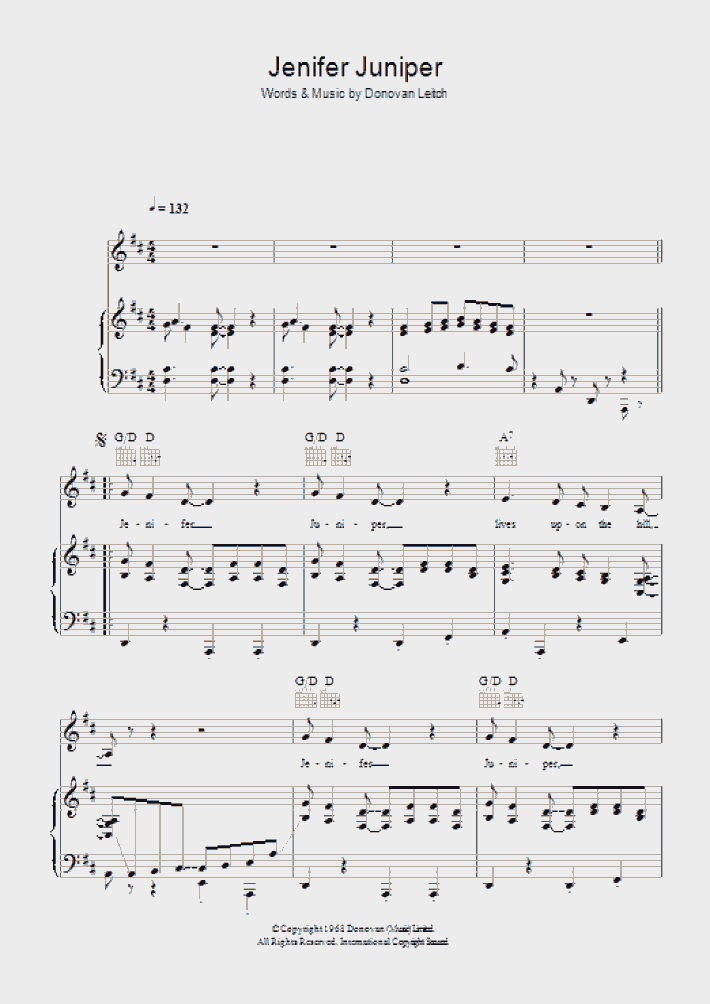 Jennifer Juniper Piano Sheet Music OnlinePianist