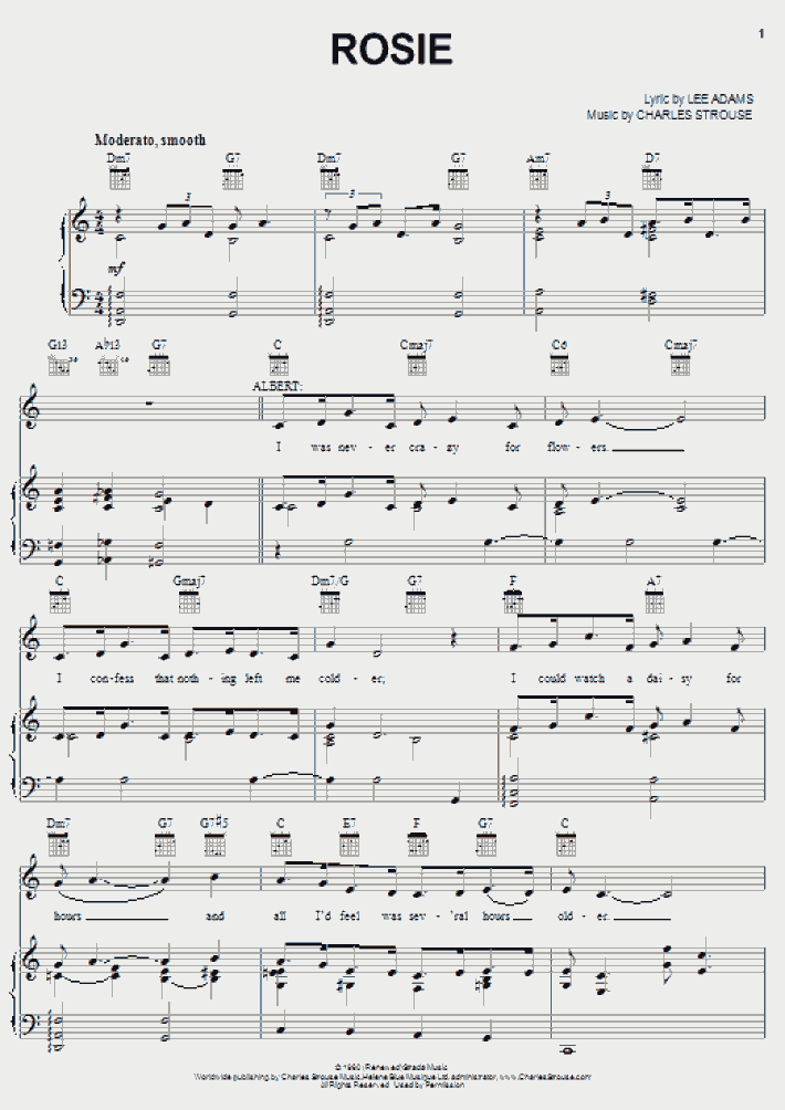 Rosie Piano Sheet Music | OnlinePianist