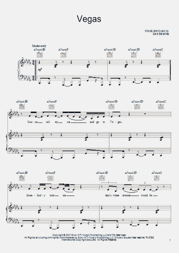 Vegas Piano Sheet Music OnlinePianist