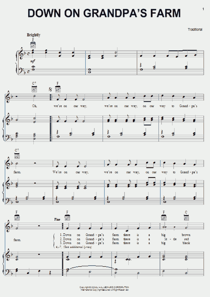 Oh My Darling Clementine Piano
