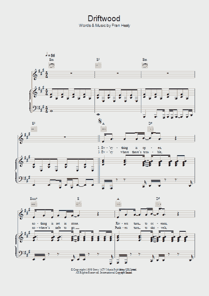 Falling Down Piano Sheet Music | OnlinePianist