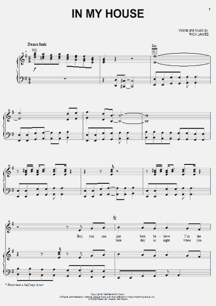 In My House Piano Sheet Music OnlinePianist