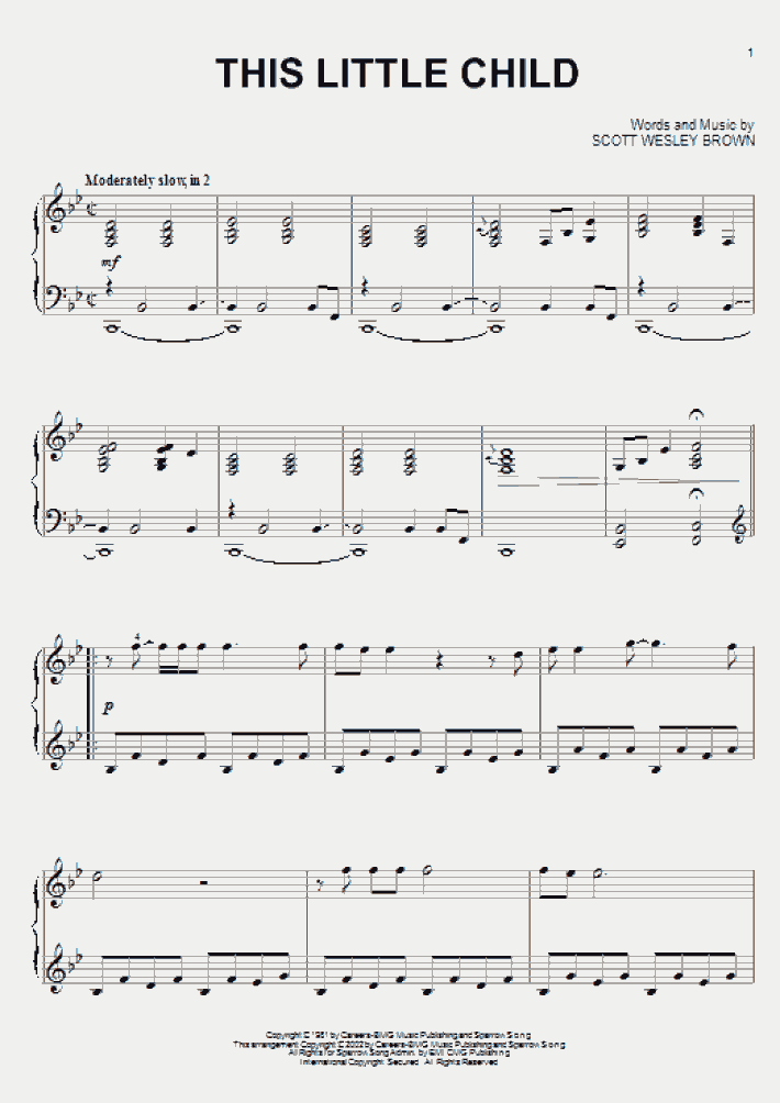 This Little Child Piano Sheet Music OnlinePianist