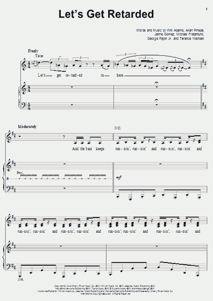Let's Get Retarded Piano Sheet Music OnlinePianist