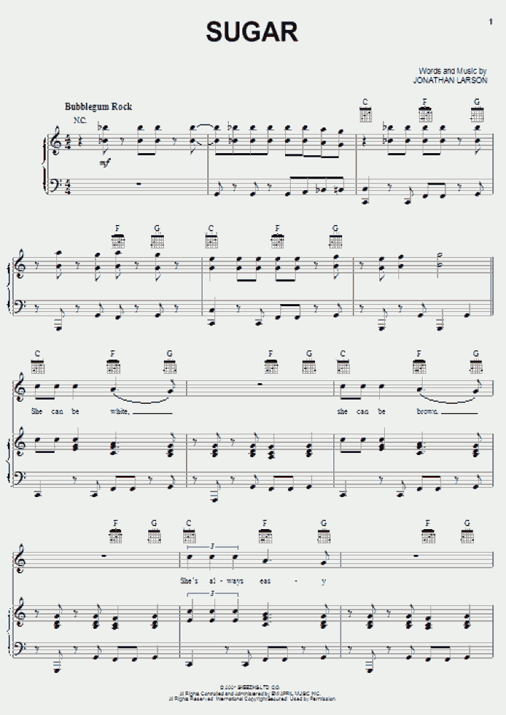 Sugar Piano Sheet Music OnlinePianist