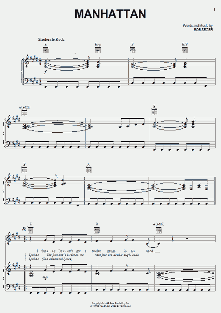 Manhattan Piano Sheet Music OnlinePianist