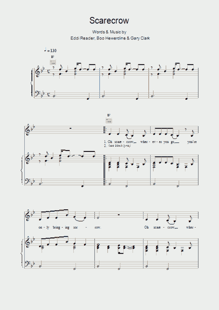 Scarecrow Piano Sheet Music | OnlinePianist