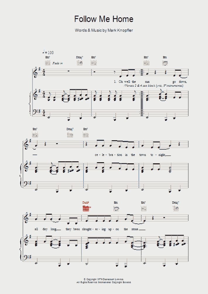 Follow Me Home Piano Sheet Music | OnlinePianist