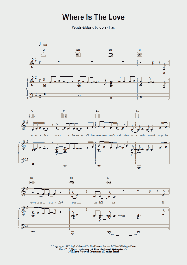 Where Is The Love Piano Sheet Music OnlinePianist