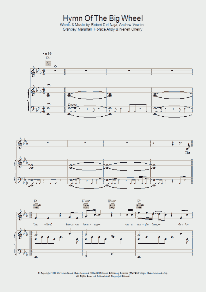 Hymn Of The Big Wheel Piano Sheet Music OnlinePianist