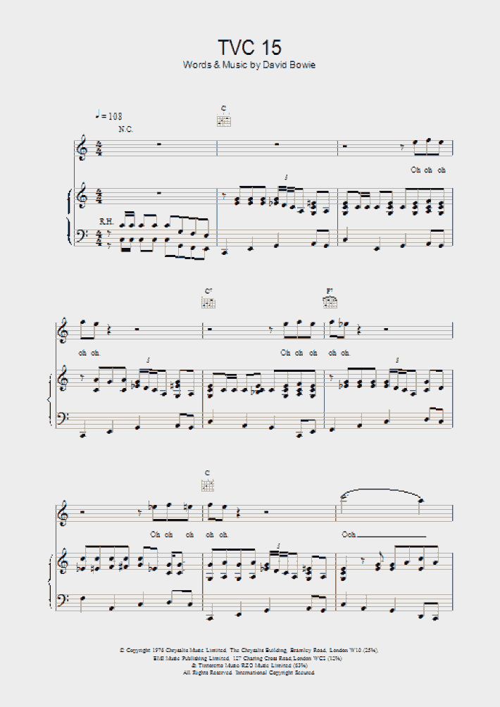 TVC15 Piano Sheet Music | OnlinePianist