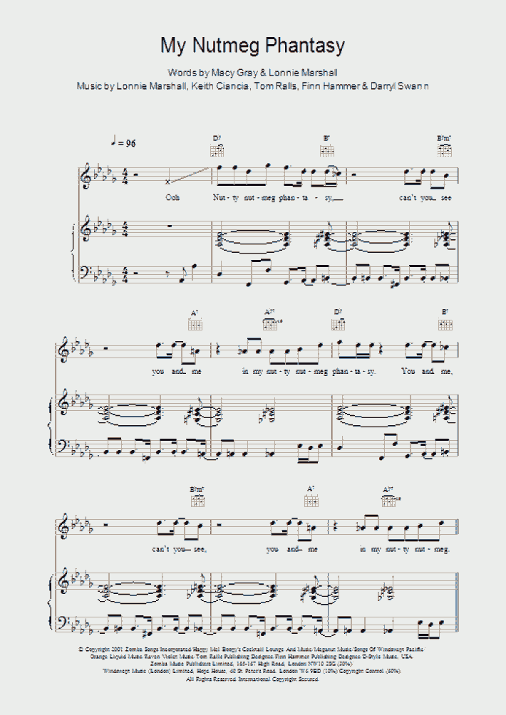 My Nutmeg Phantasy Piano Sheet Music OnlinePianist