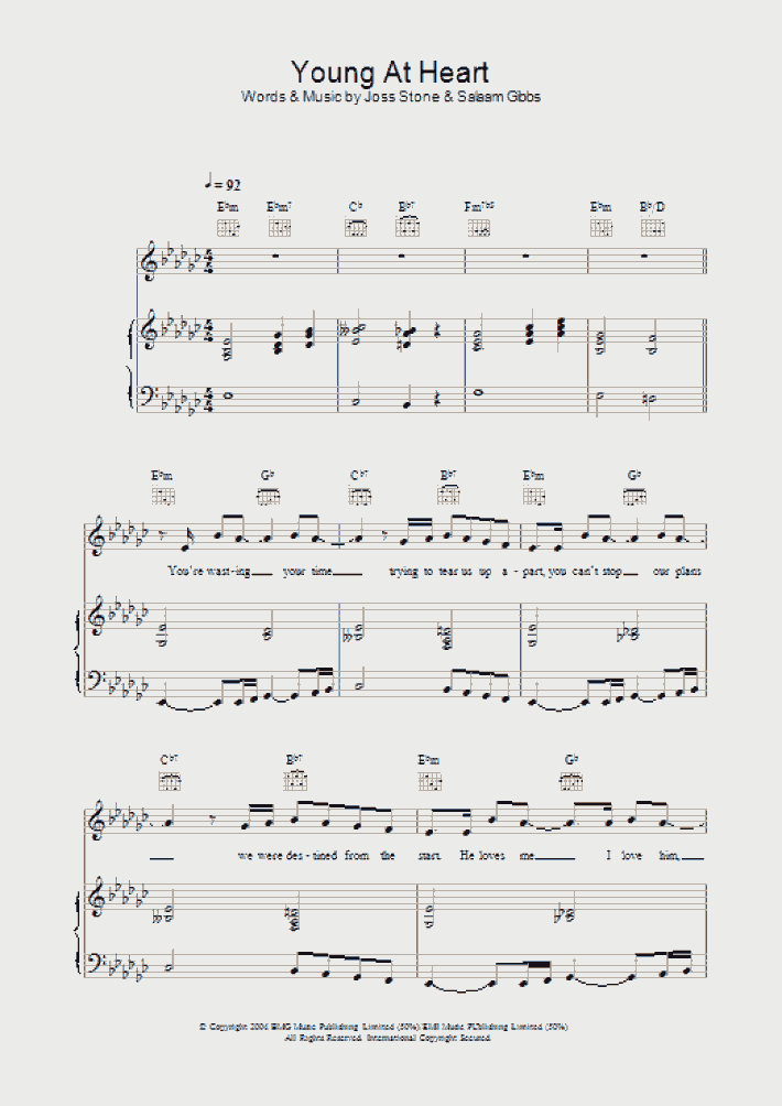 Young At Heart Piano Sheet Music OnlinePianist