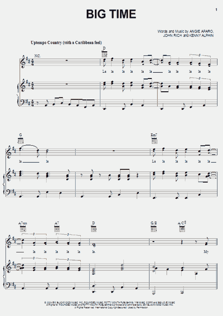 Big Time Piano Sheet Music OnlinePianist