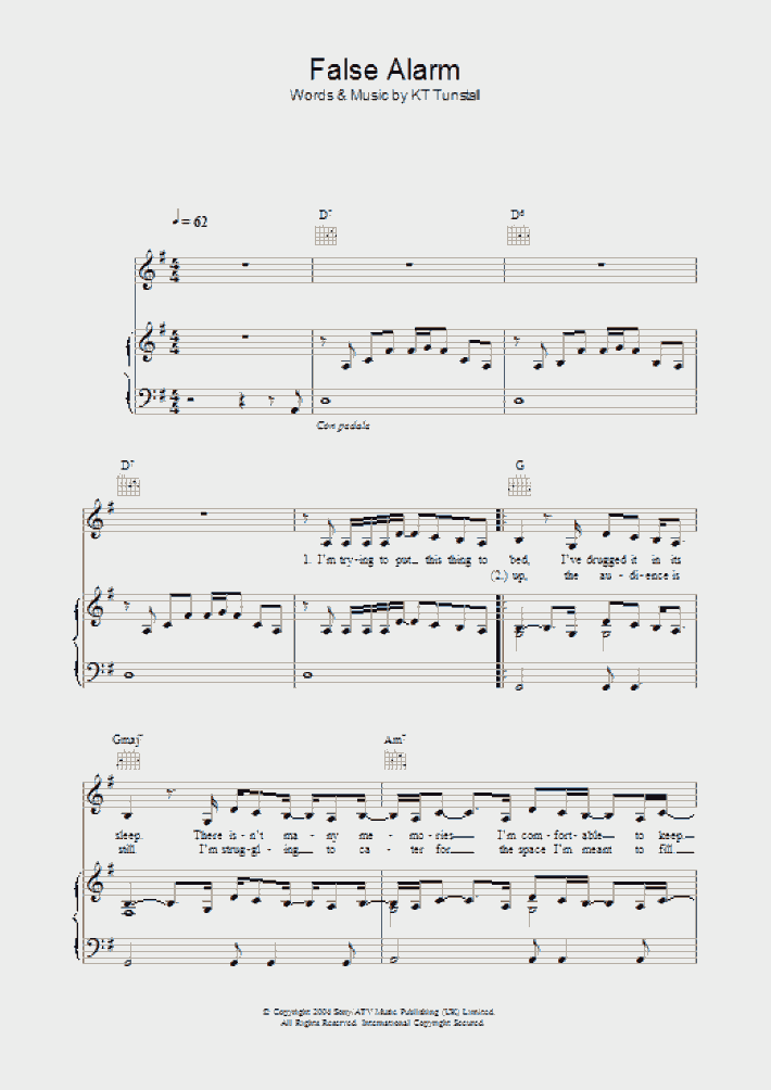 False Alarm Piano Sheet Music OnlinePianist