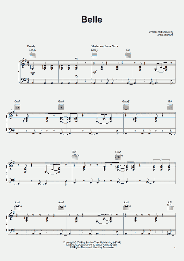 Belle Piano Sheet Music OnlinePianist