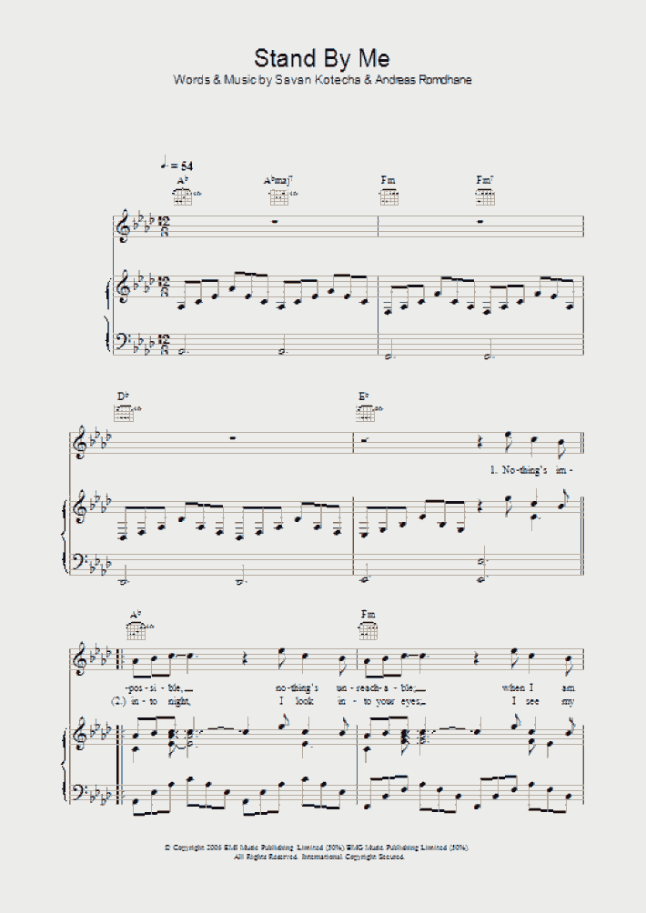Stand By Me Piano Sheet Music Onlinepianist onlinepianist