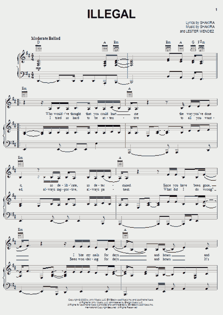 Illegal Piano Sheet Music OnlinePianist