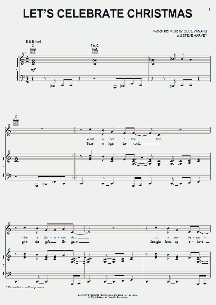 Let's Celebrate Christmas Piano Sheet Music