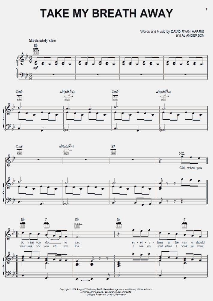 Take My Breath Away Traduzione In Italiano