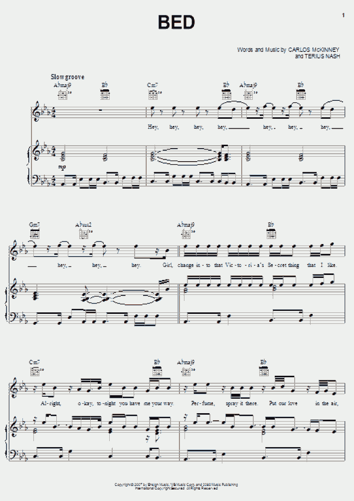 Bed Piano Sheet Music OnlinePianist