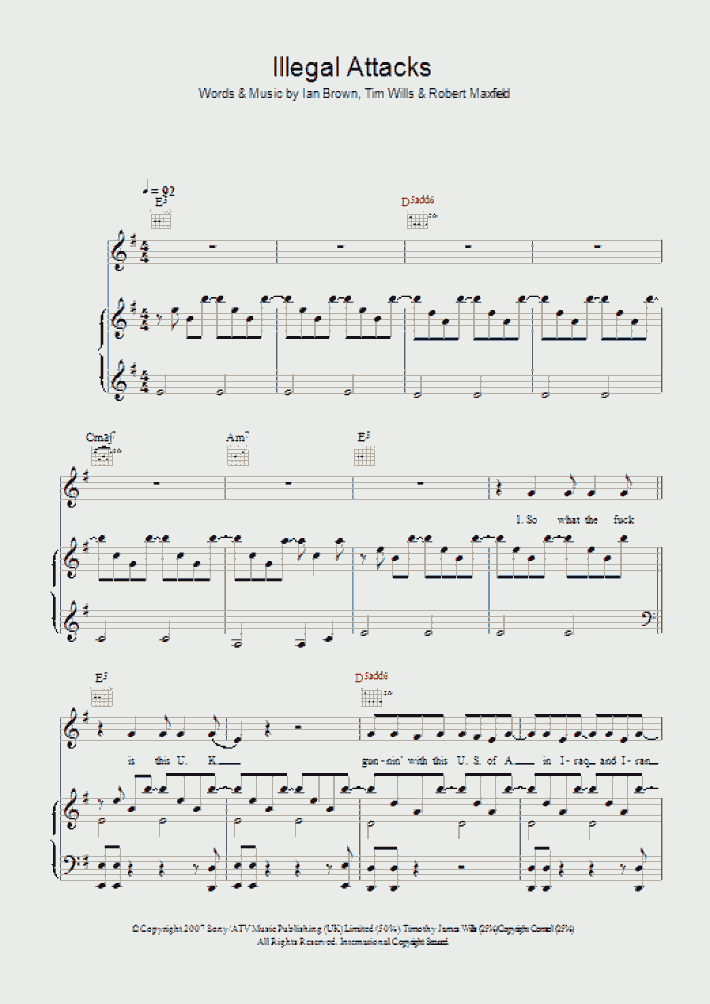 Illegal Attacks Piano Sheet Music OnlinePianist