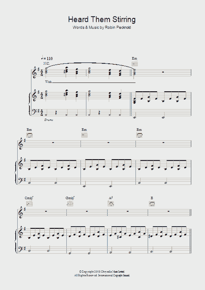 Heard Them Stirring Piano Sheet Music OnlinePianist