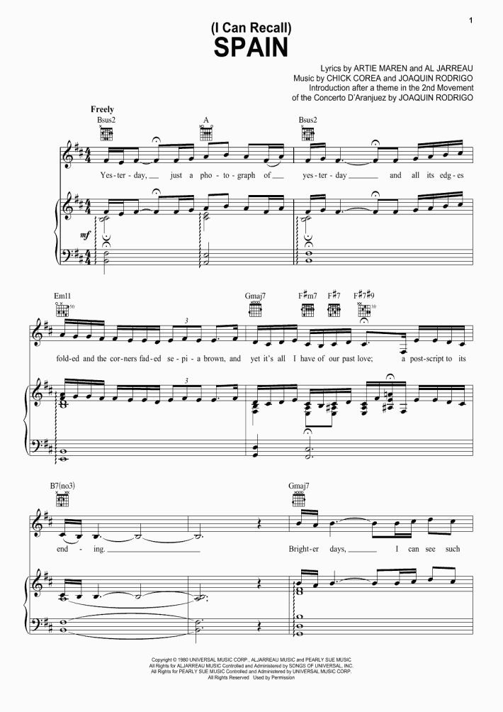 Spain Piano Sheet Music OnlinePianist