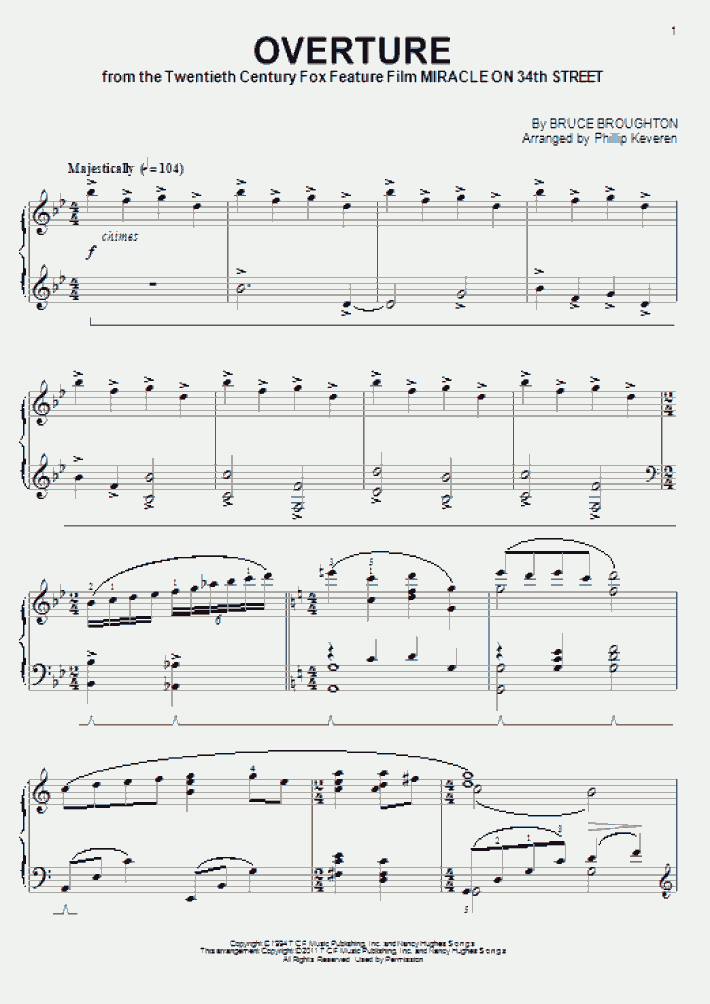 Overture Piano Sheet Music OnlinePianist