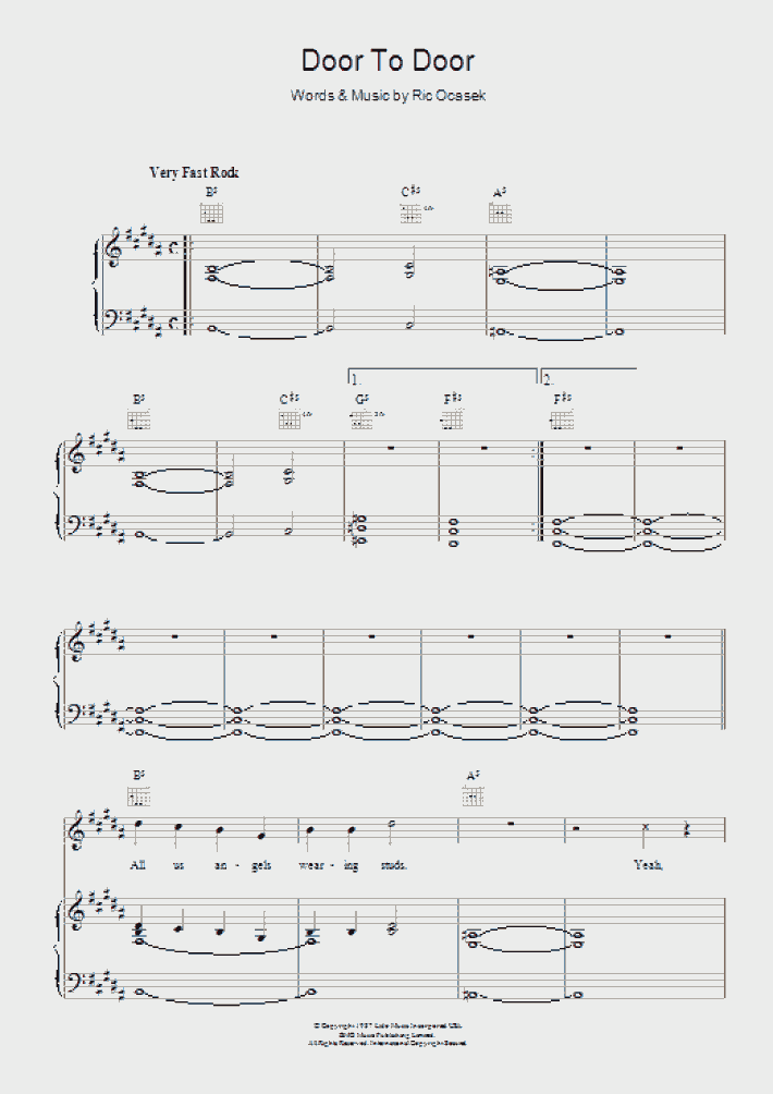 Door To Door Piano Sheet Music OnlinePianist
