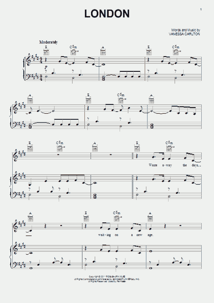 London Piano Sheet Music OnlinePianist