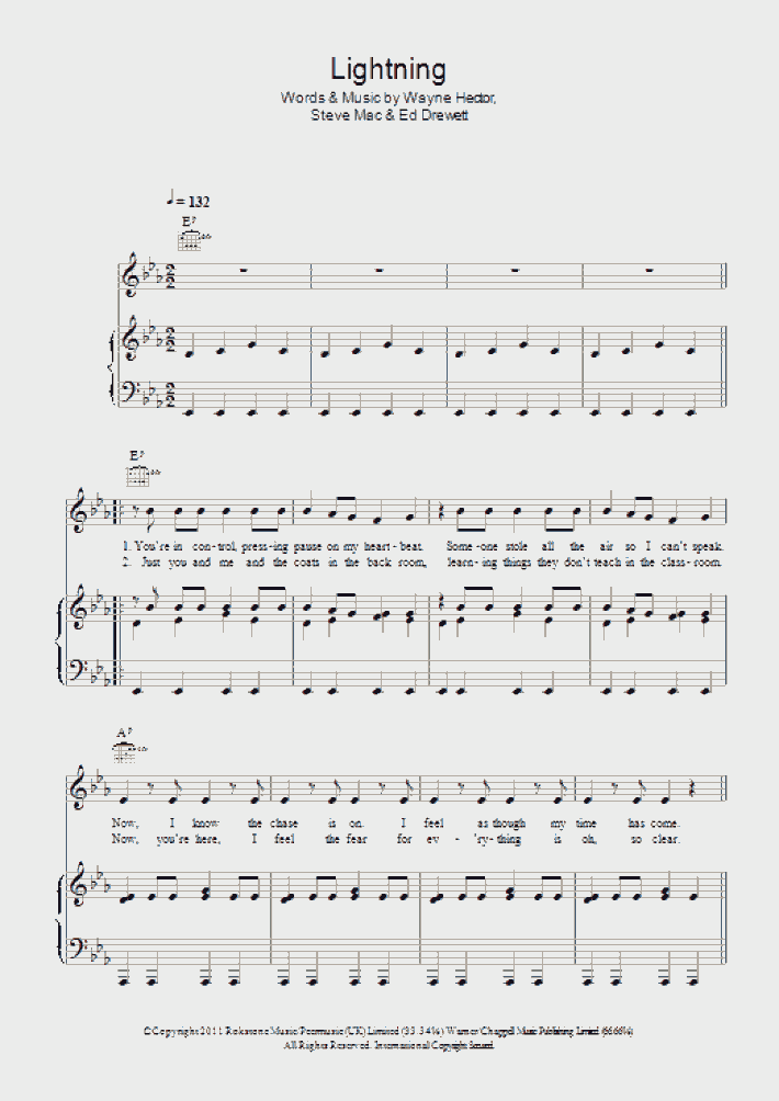 Lightning Piano Sheet Music OnlinePianist
