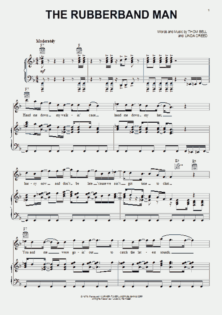 Rubberband Man Piano Sheet Music OnlinePianist