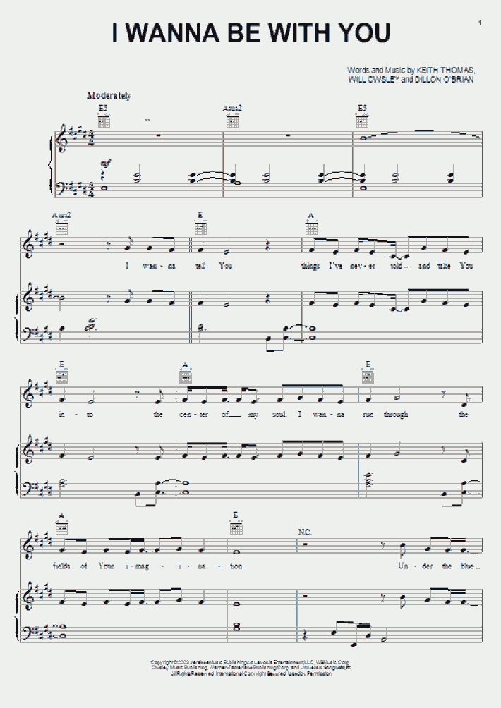 Be With You Piano Sheet Music OnlinePianist