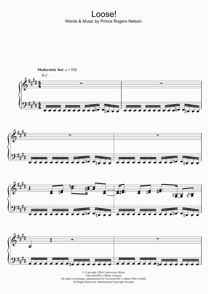 Loose! Piano Sheet Music OnlinePianist