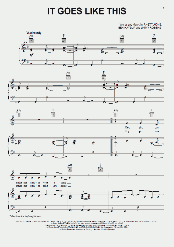 It Goes Like This Piano Sheet Music OnlinePianist It Goes Like This Piano Sheet Music OnlinePianist