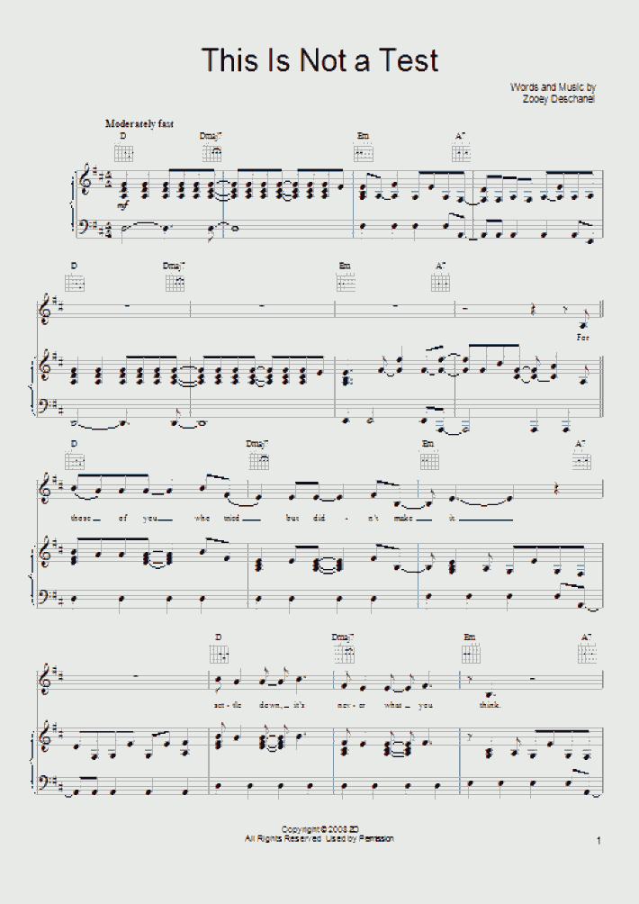 This Is Not A Test Piano Sheet Music OnlinePianist