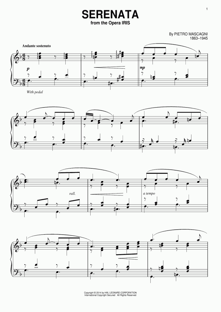 Serenata Piano Sheet Music OnlinePianist