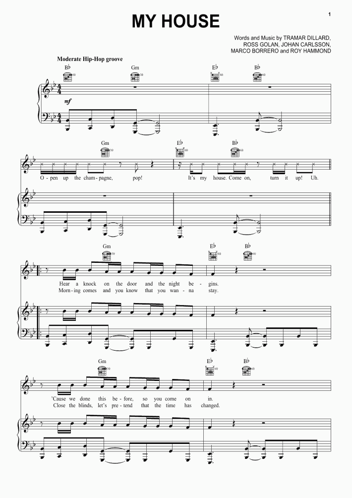 My House Piano Sheet Music OnlinePianist
