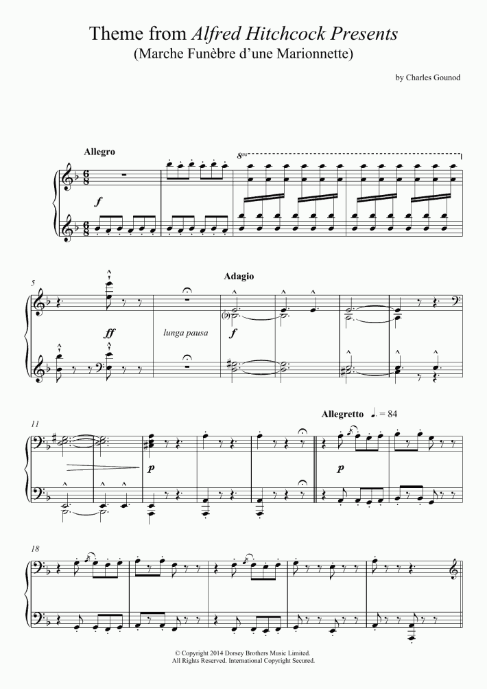 Funeral March Of A Marionette Piano Sheet Music