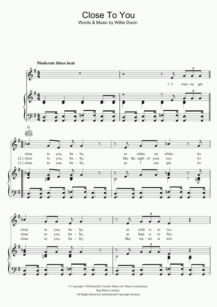 Close To You Piano Sheet Music OnlinePianist